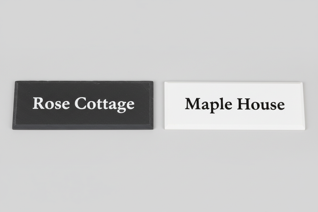 Slate vs Corian House Signs — Which Is Best for Your Home?