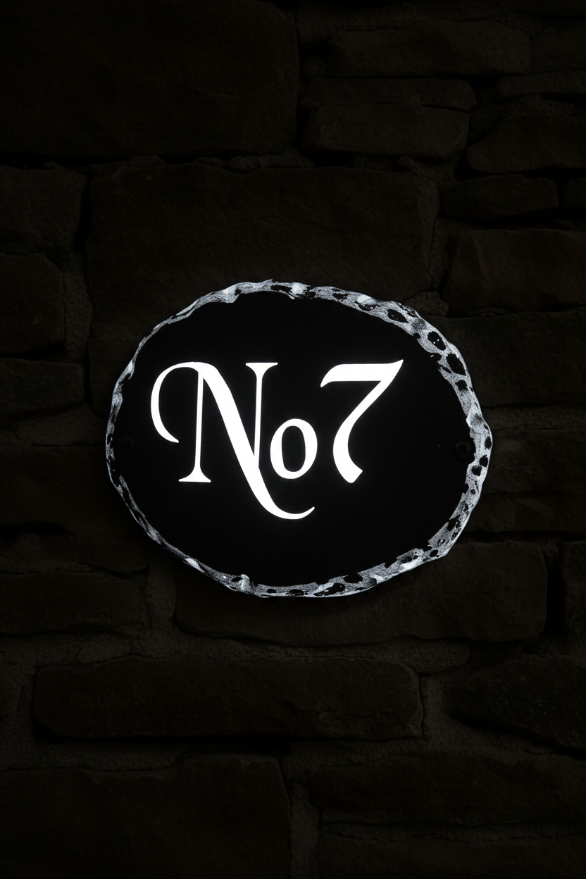 Reflective house signs - high visibility UK made house number and name plaques by House Sign Shop