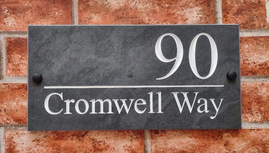 Slate address sign 300mm x 150mm | House Sign Shop