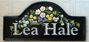 hand painted floral house signs