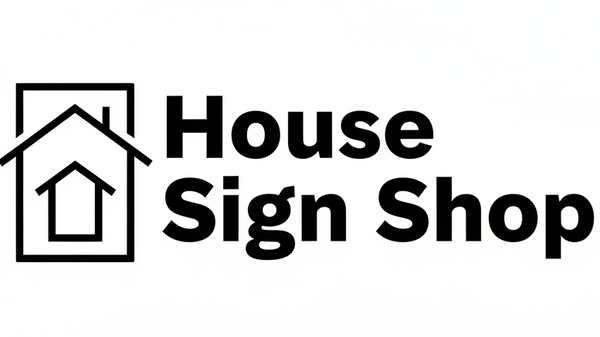 House Sign Shop Logo Black
