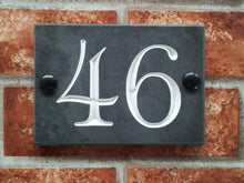 Slate house number sign  140mm x 100mm - House Sign Shop