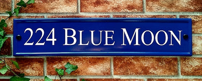 Bespoke large rectangle house name sign - custom cast iron effect address plaque UK