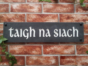 Solid slate house sign  500mm x 125mm - House Sign Shop