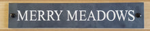 Slate five bar gate signs  450mm x 85mm - House Sign Shop