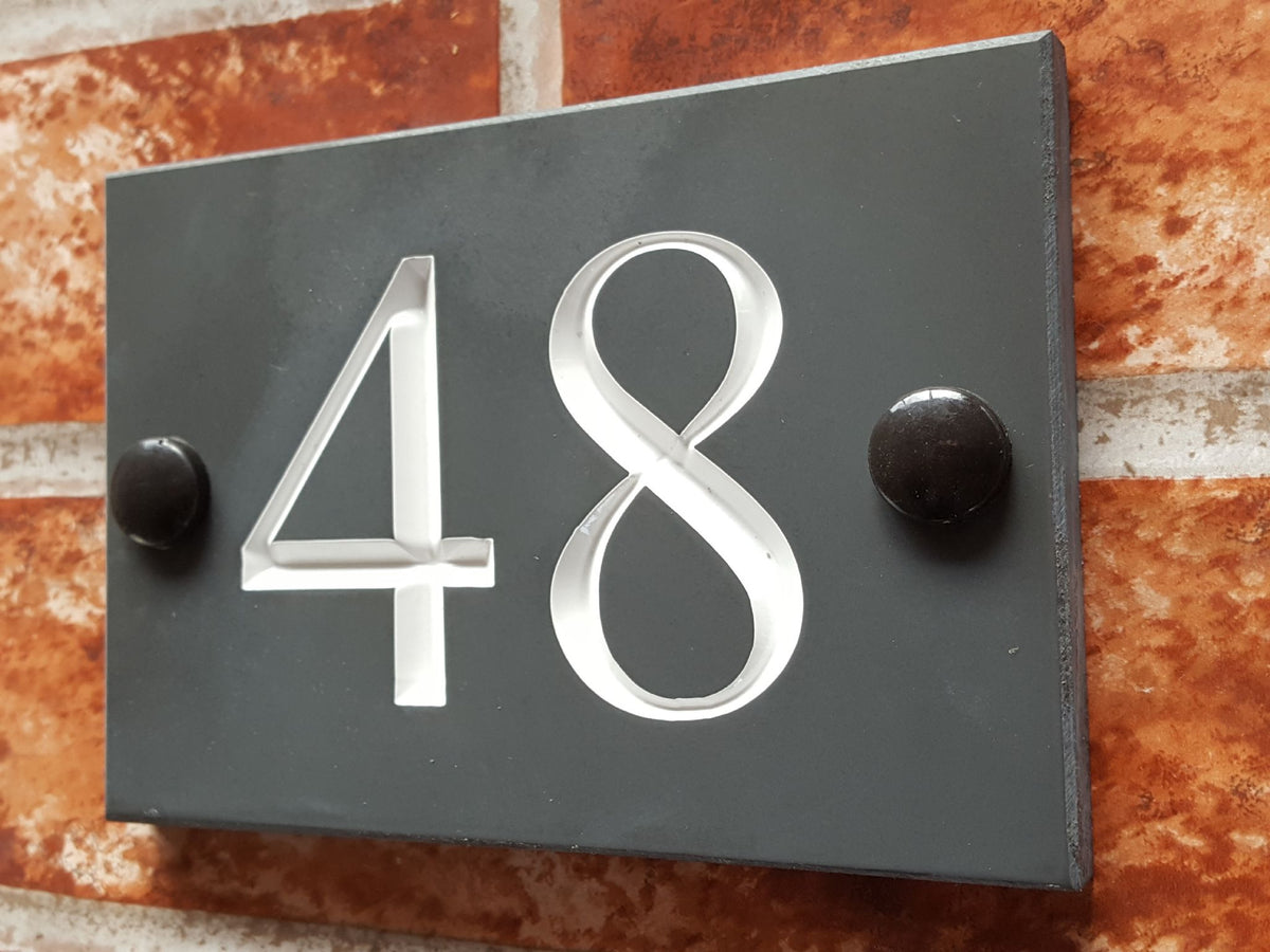Economy house number sign budget - cheap personalised door number plaque UK
