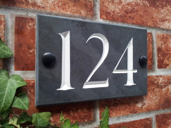 Three digit house number sign  160mm x 100mm - House Sign Shop