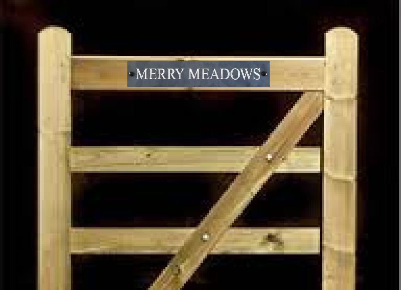 Slate five bar gate sign 450mm x 85mm - personalised engraved gate plaque UK