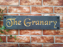 Solid slate house sign  500mm x 125mm - House Sign Shop
