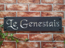 Solid slate house sign  500mm x 125mm - House Sign Shop