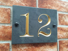 Slate house number sign  140mm x 100mm - House Sign Shop