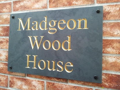 Bespoke extra large slate address plate 500mm - custom engraved house sign UK